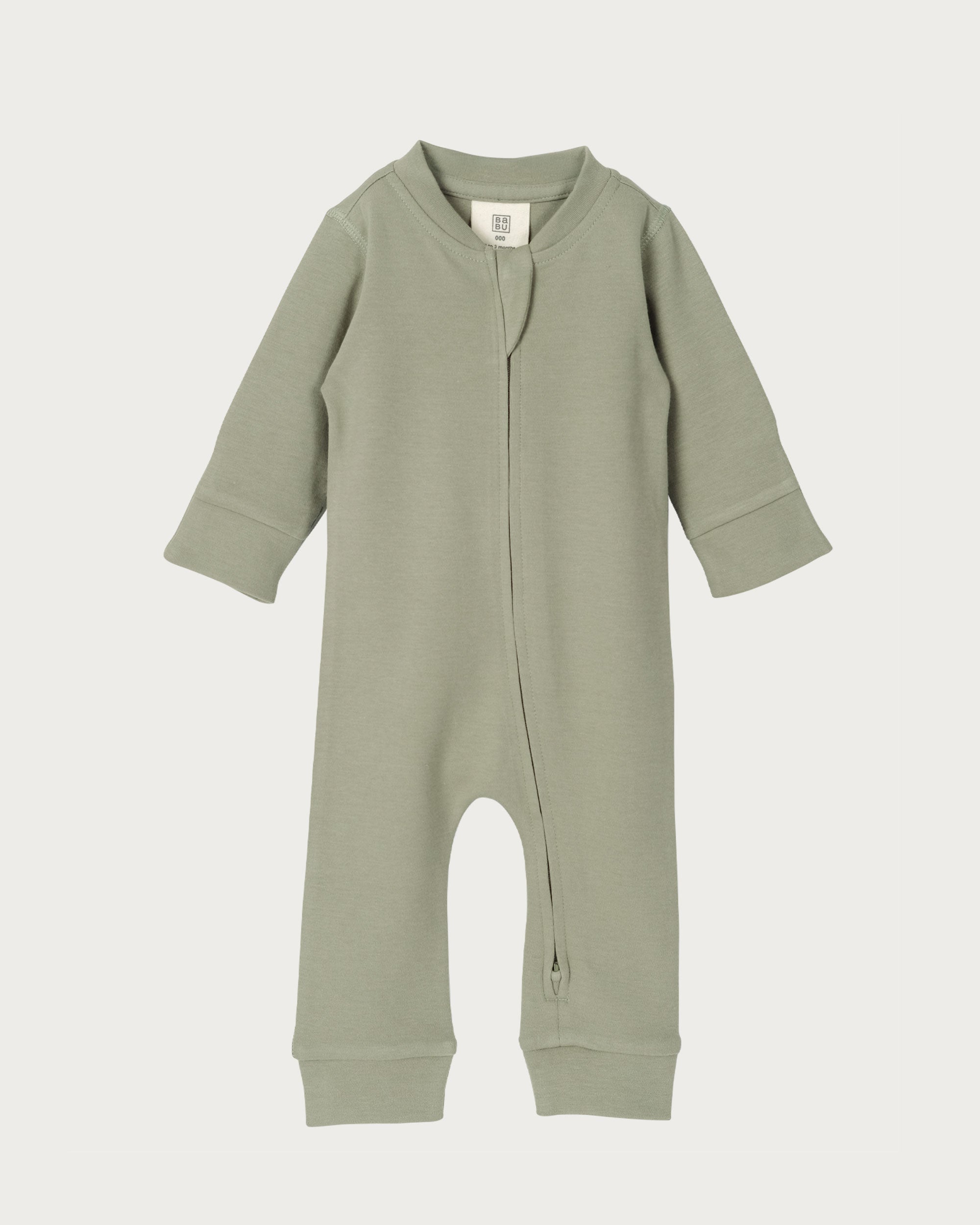 Footless Onesie Zipsuit - Sage