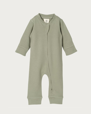 Cotton Footless Onesie - Sage