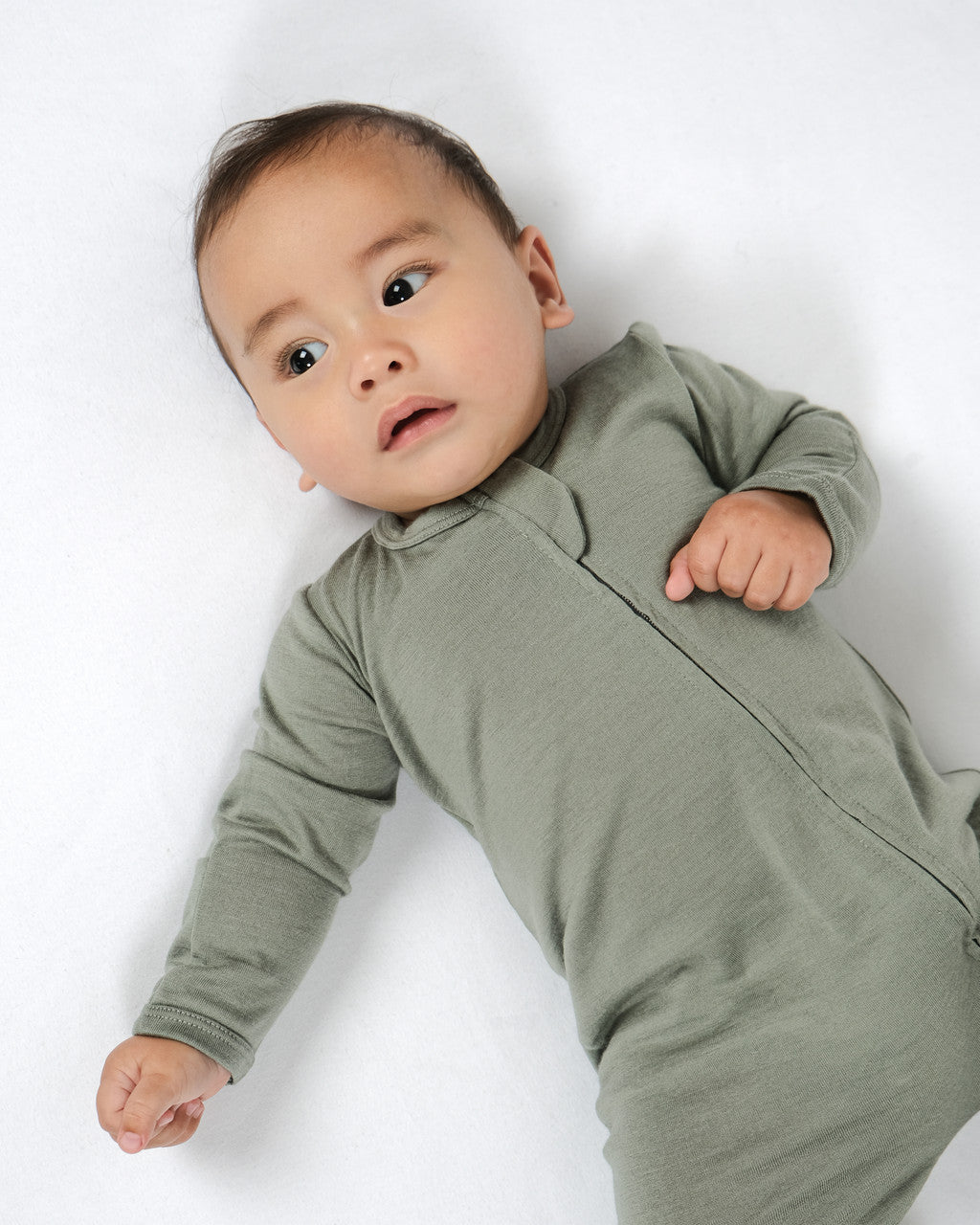 Merino Footless Onesie - Sage