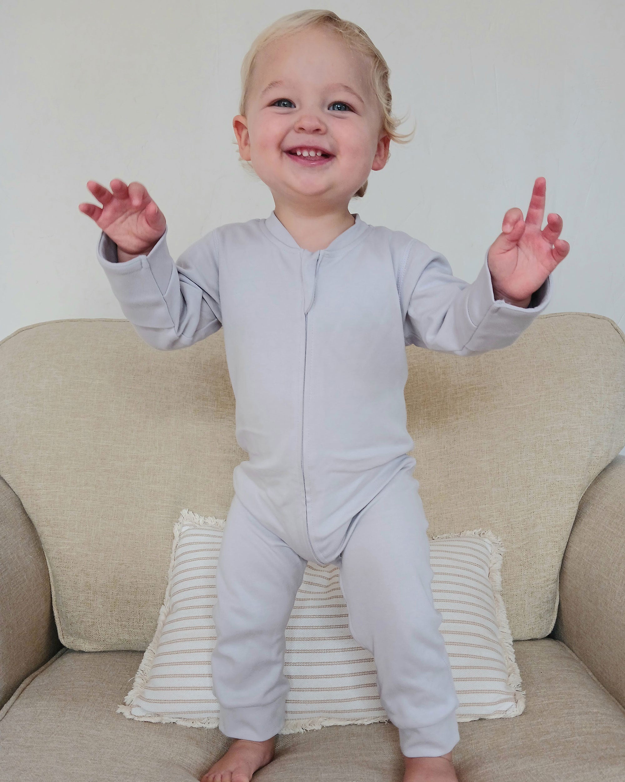 Footless Onesie Zipsuit - Lavender