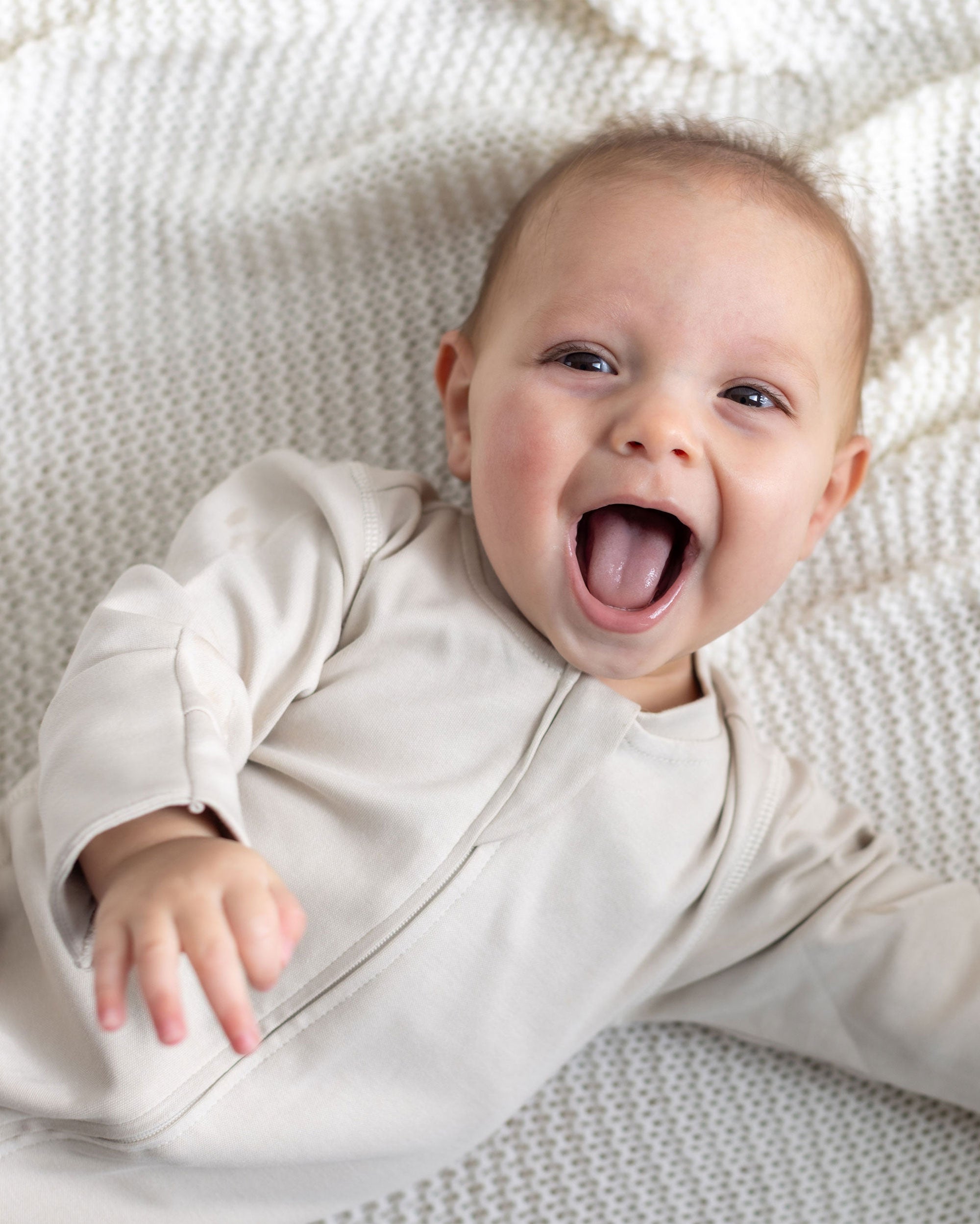 Footless Onesie Zipsuit - Oat