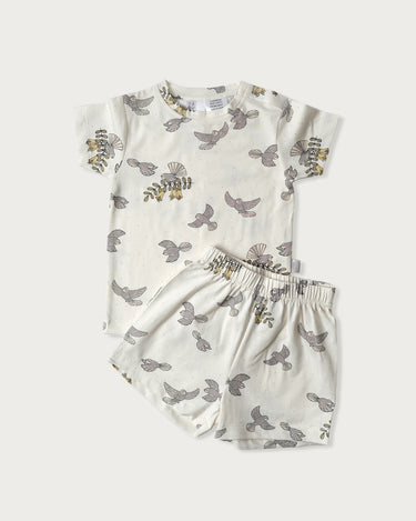 Cotton Short Sleeve PJ - Piwakawaka