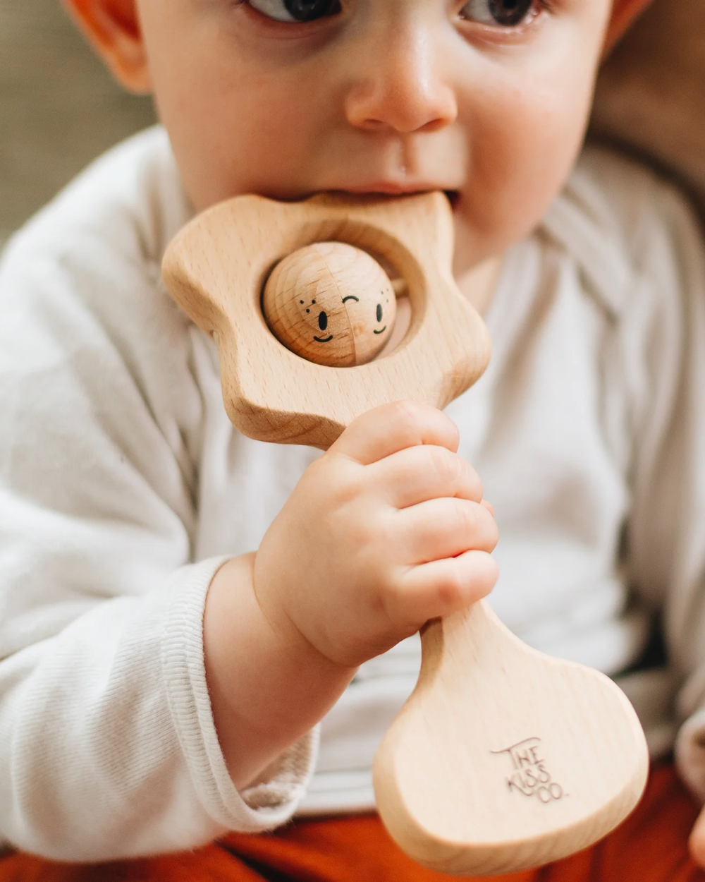 Natural Teething Rattle - Pēpi Kiss