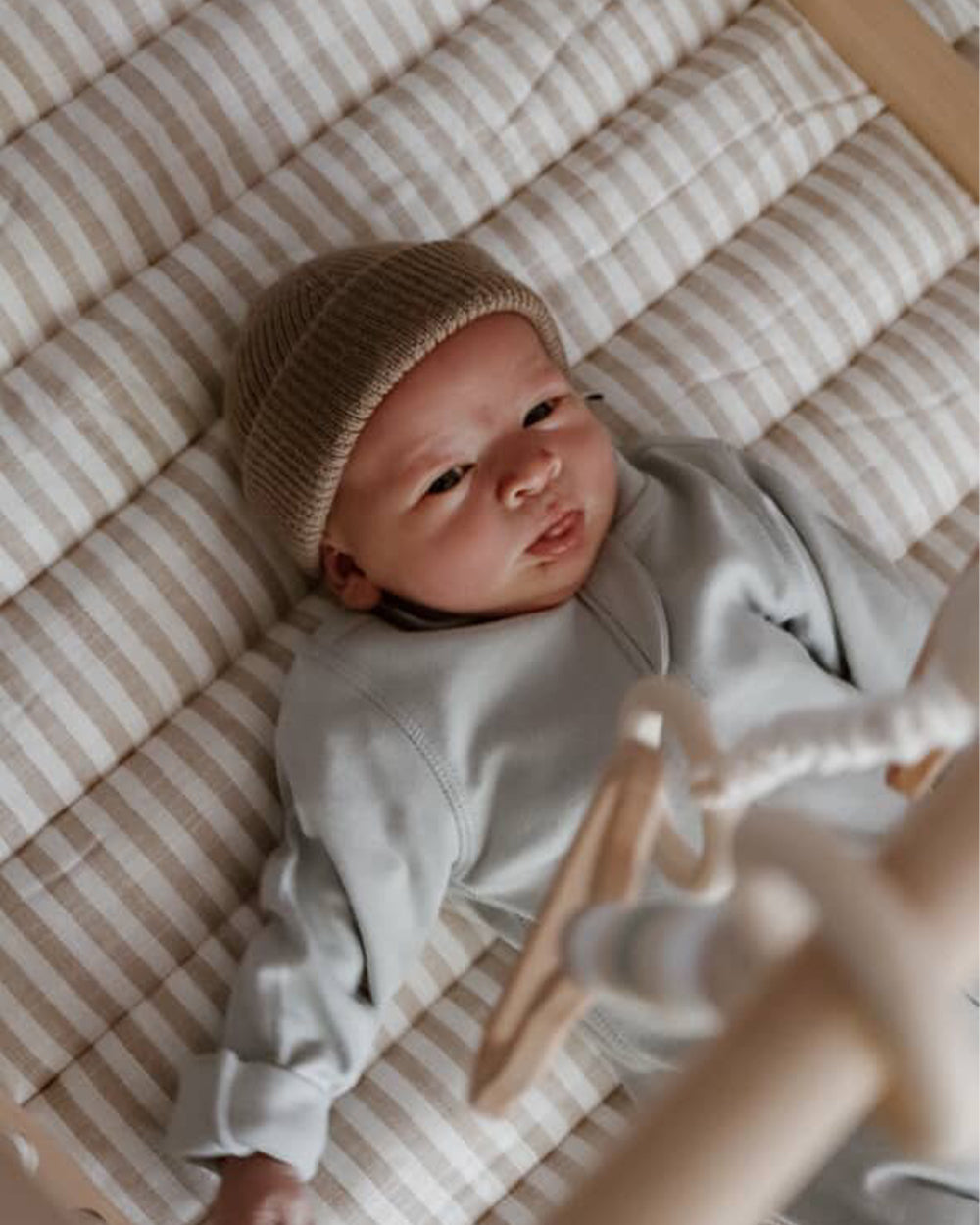 Merino Ribbed Beanie - Walnut