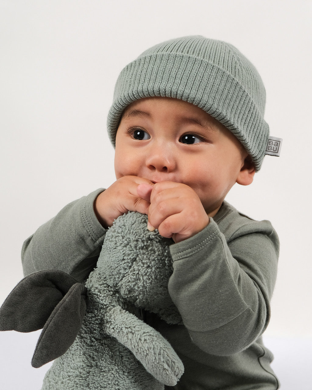 Merino Ribbed Beanie - Sage