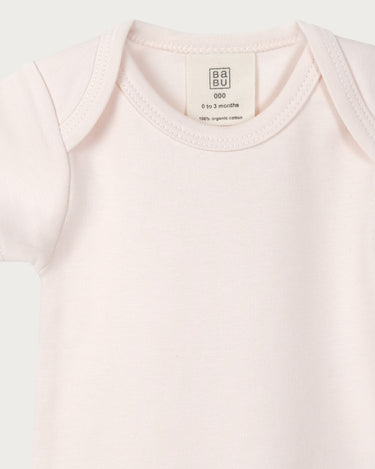 Cotton Short Sleeve Bodysuit - Petal