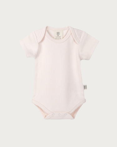 Cotton Short Sleeve Bodysuit - Petal