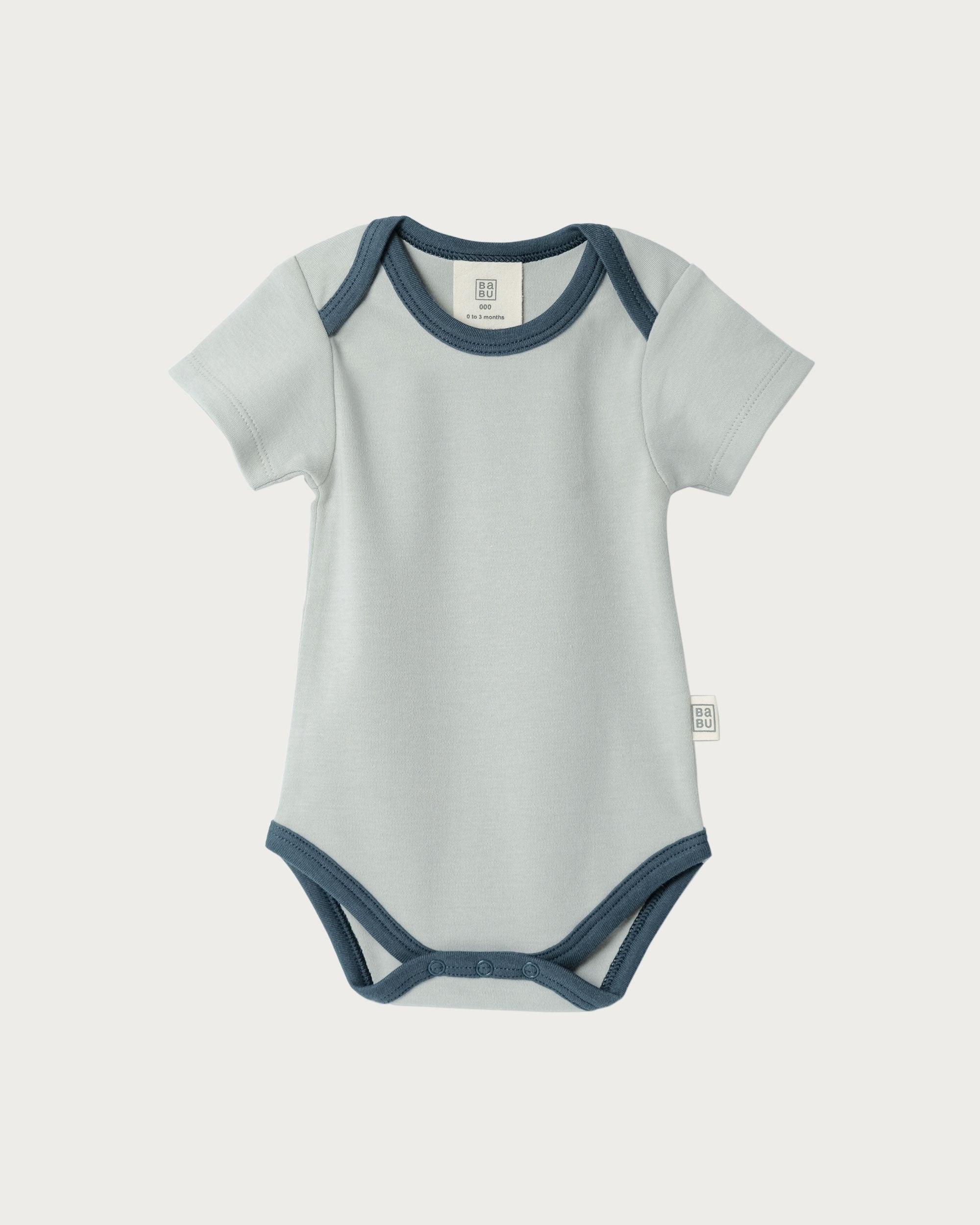 Short Sleeve Bodysuit - Sky Contrast