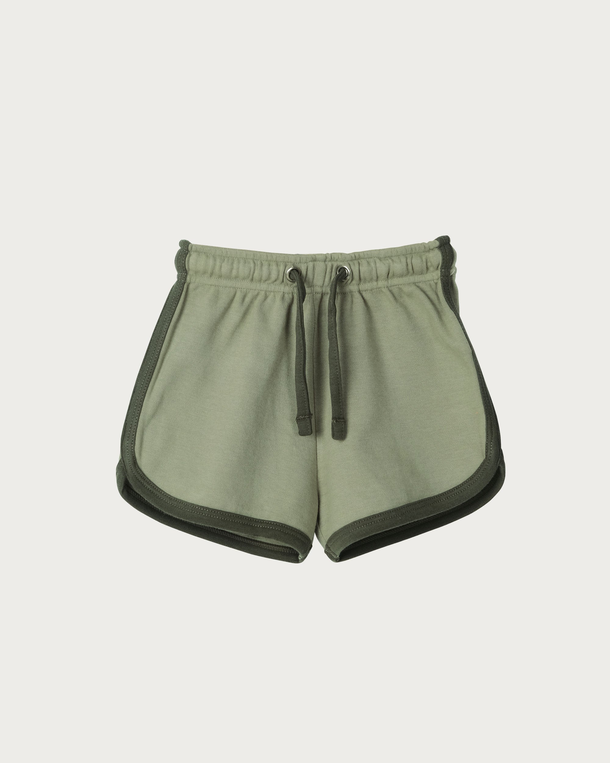 Contrast Trim Shorts - Sage