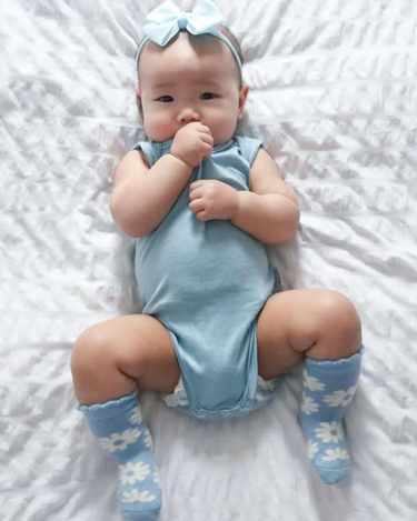 Singlet Bodysuit | Sky Blue - Merino & Me
