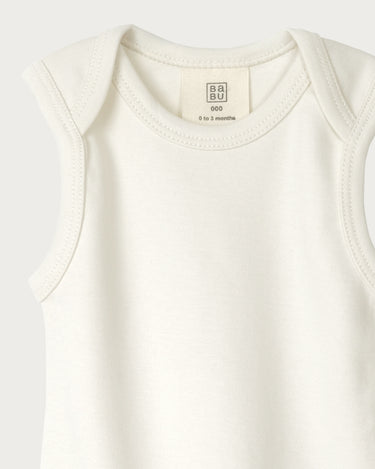 Cotton Singlet Bodysuit - Cream