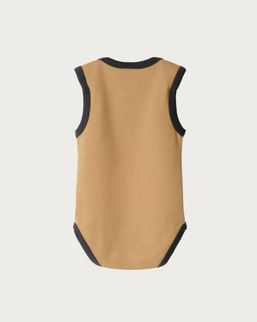 Cotton Singlet Bodysuit - Marigold Contrast