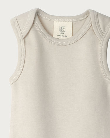 Cotton Singlet Bodysuit - Oat