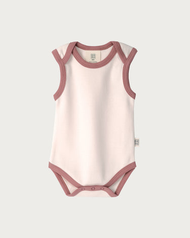 Cotton Singlet Bodysuit - Petal Contrast