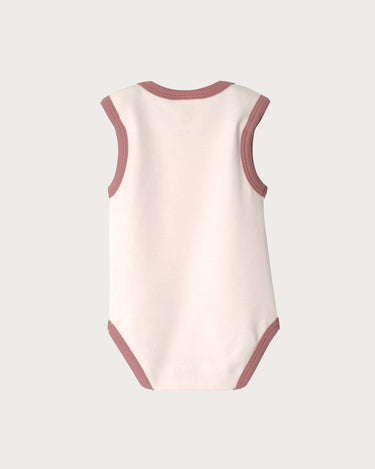Cotton Singlet Bodysuit - Petal Contrast