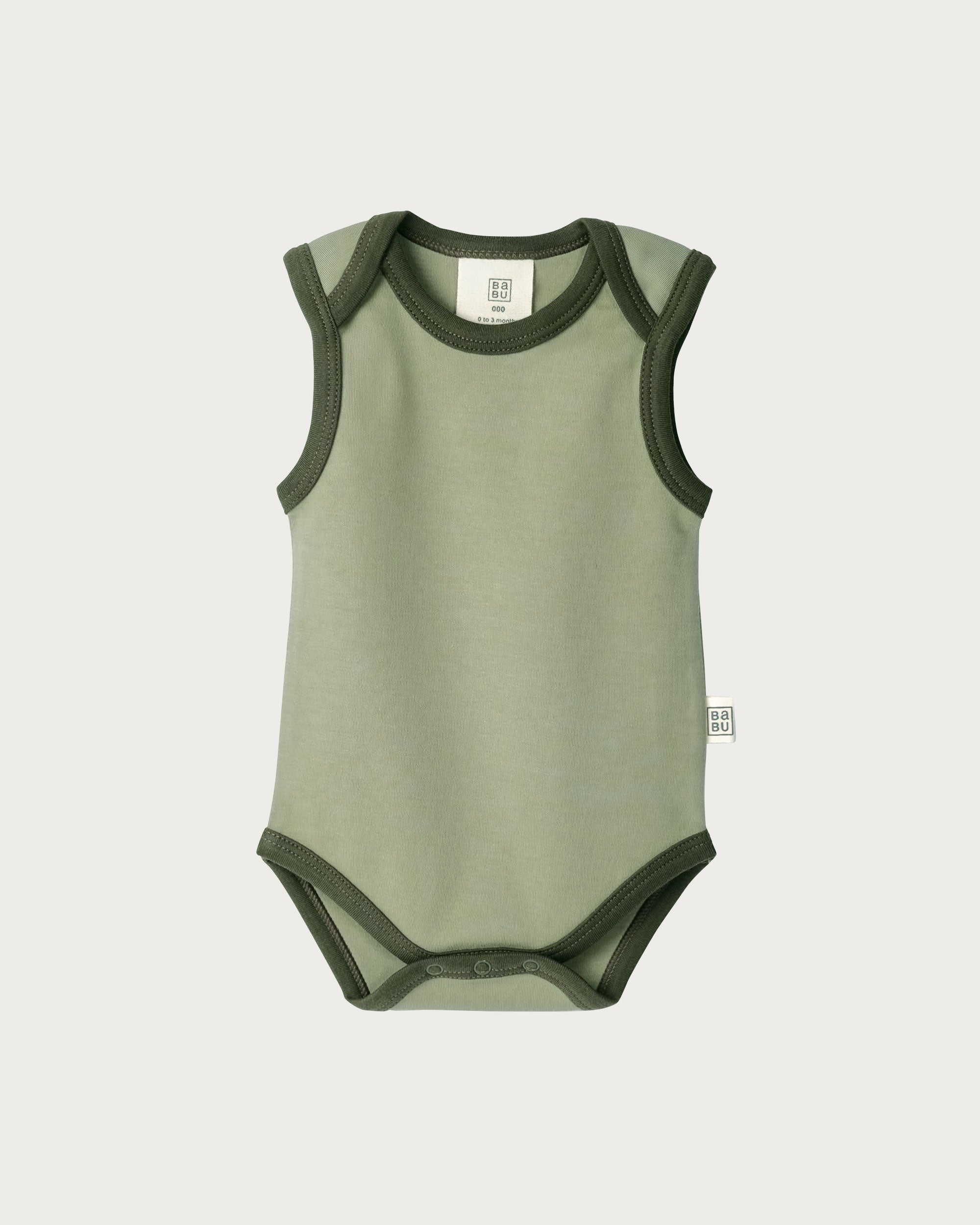 Singlet Bodysuit - Sage Contrast