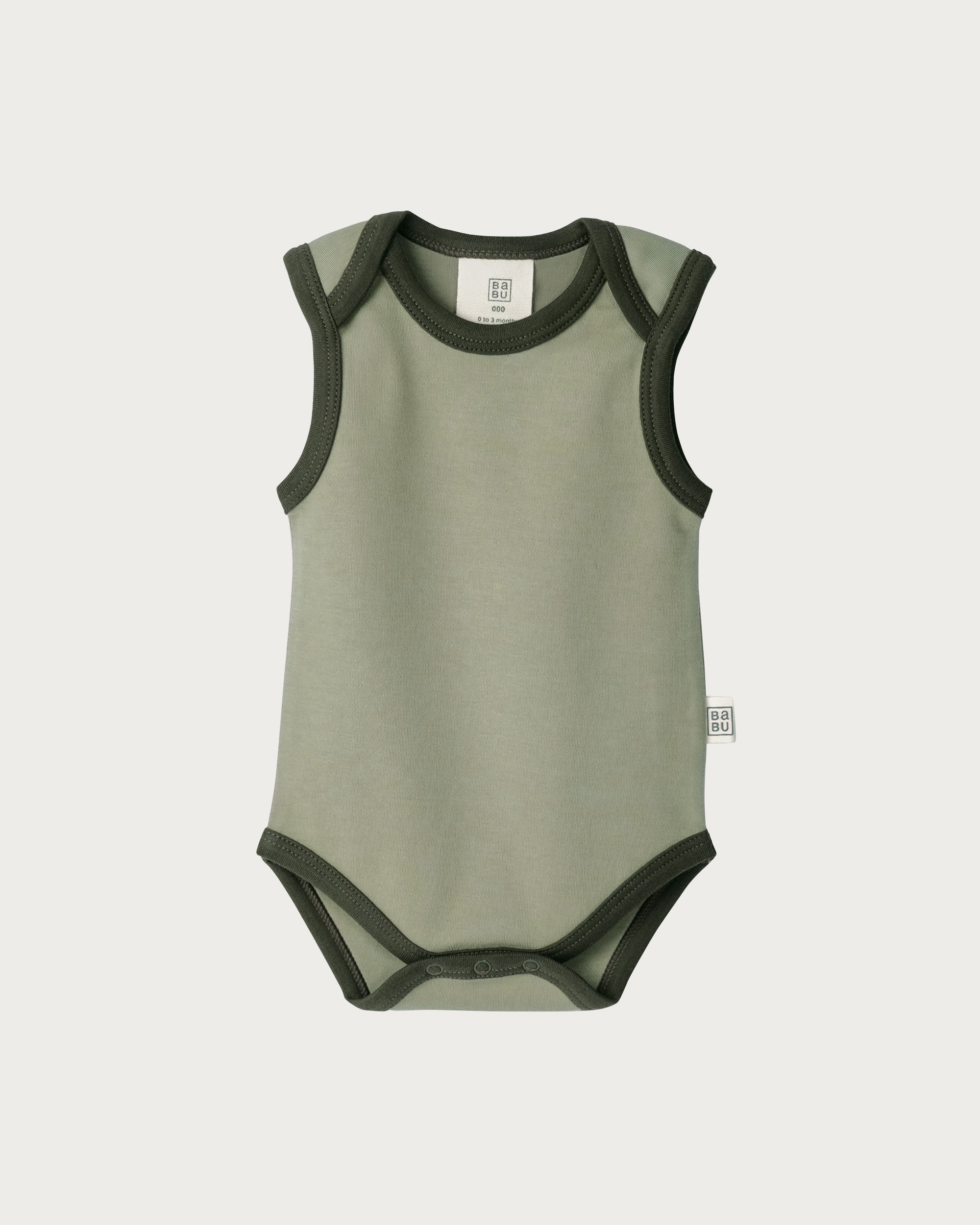 Singlet Bodysuit - Sage Contrast