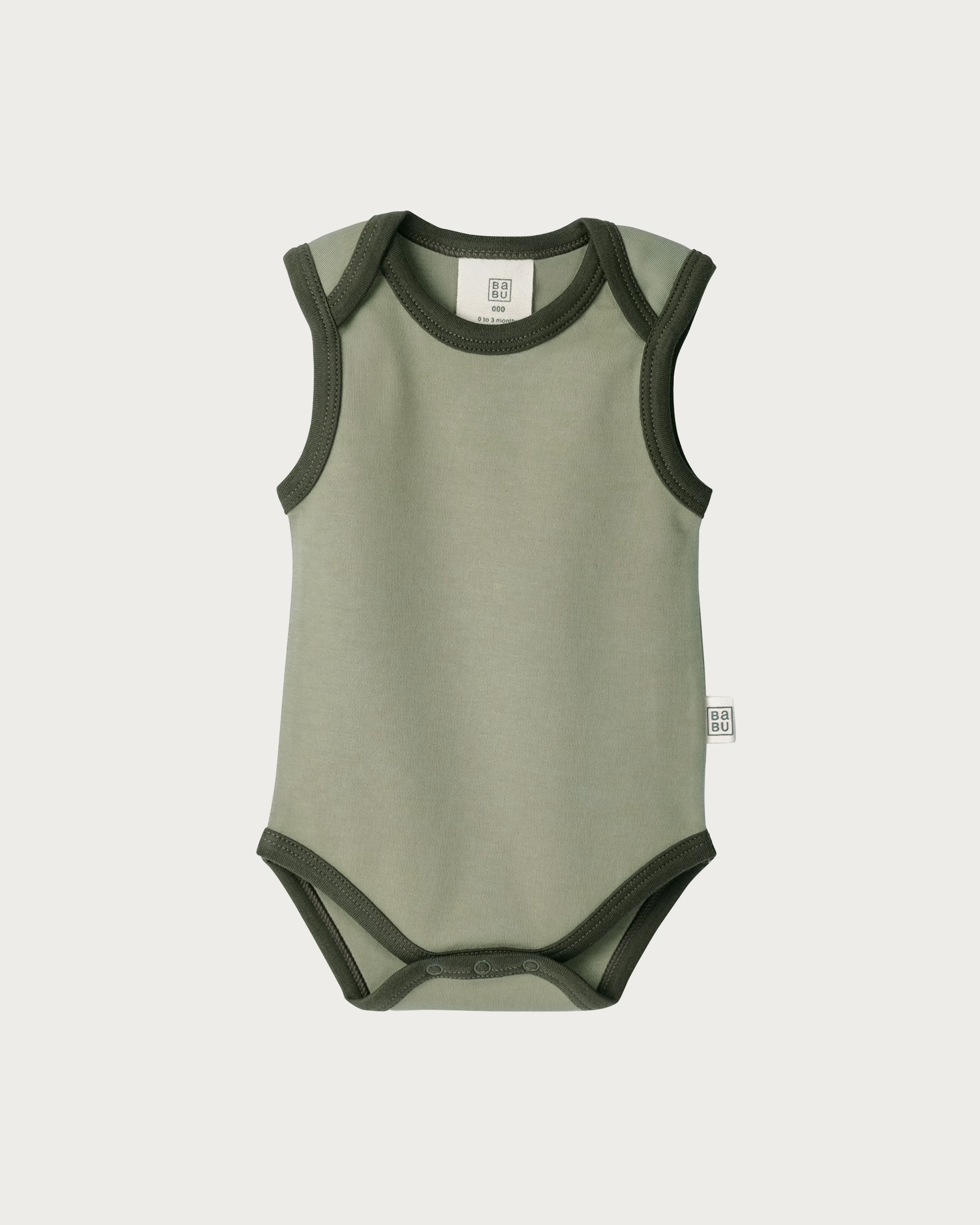 Singlet Bodysuit - Sage Contrast