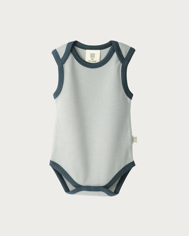 Cotton Singlet Bodysuit - Sky Contrast
