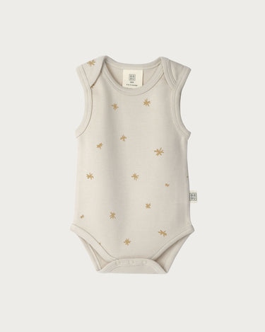 Cotton Singlet Bodysuit - Marigold Star