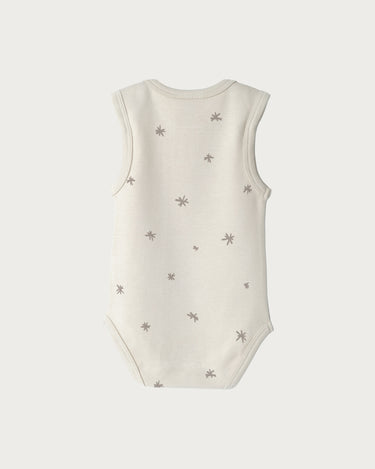 Cotton Singlet Bodysuit - Walnut Star