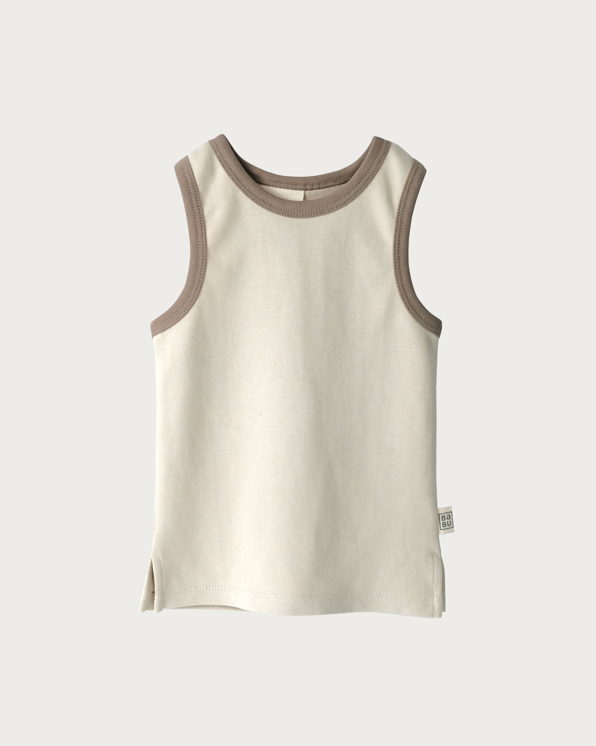 Contrast Trim Singlet - Oat