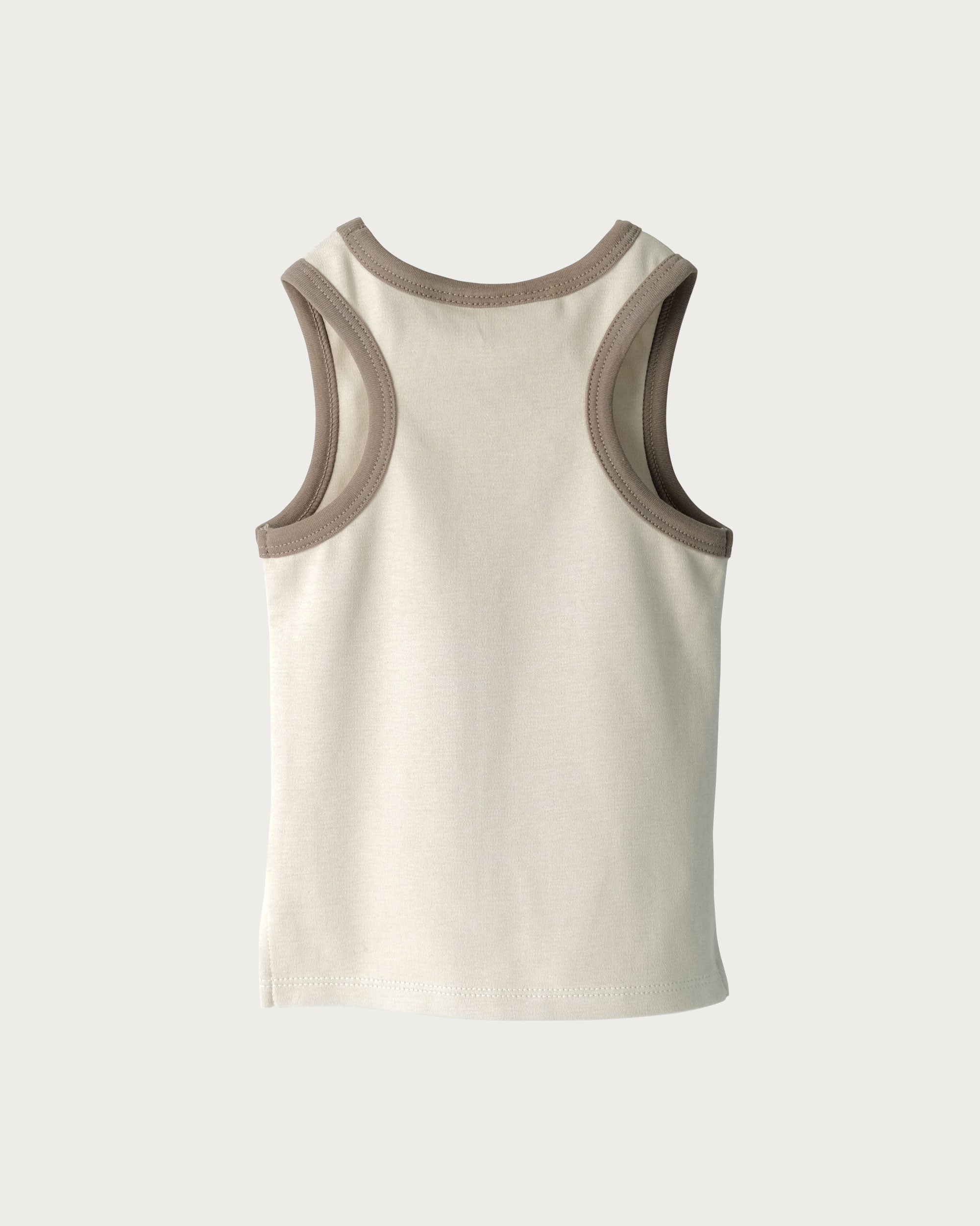 Contrast Trim Singlet - Oat