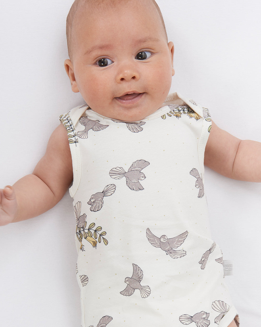 Organic Cotton Singlet Bodysuit NZ Forest