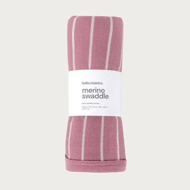 Merino Swaddle Wrap - Blossom Stripe