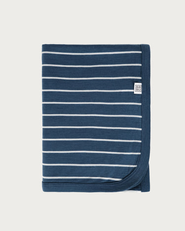Merino Swaddle Wrap - Denim Stripe