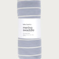 Babu Merino Swaddle Wrap - Periwinkle Stripe