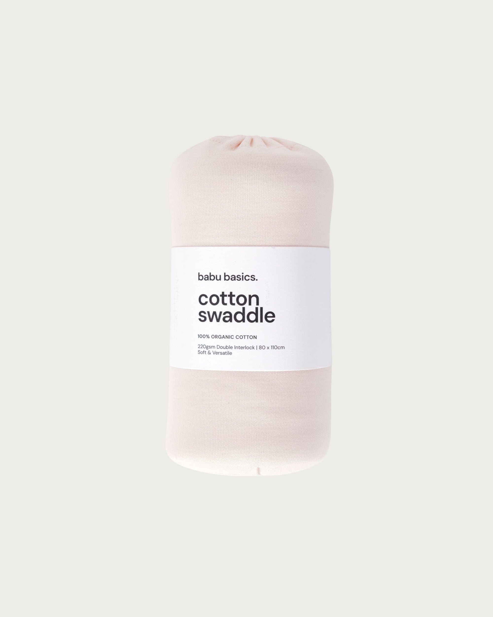 Organic Cotton Swaddle Wrap - Petal Contrast