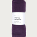 Babu Merino Swaddle Wrap - Plum