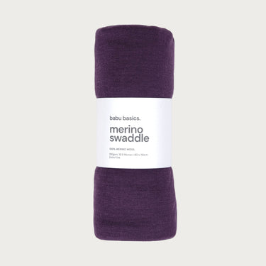 Merino Swaddle Wrap - Plum