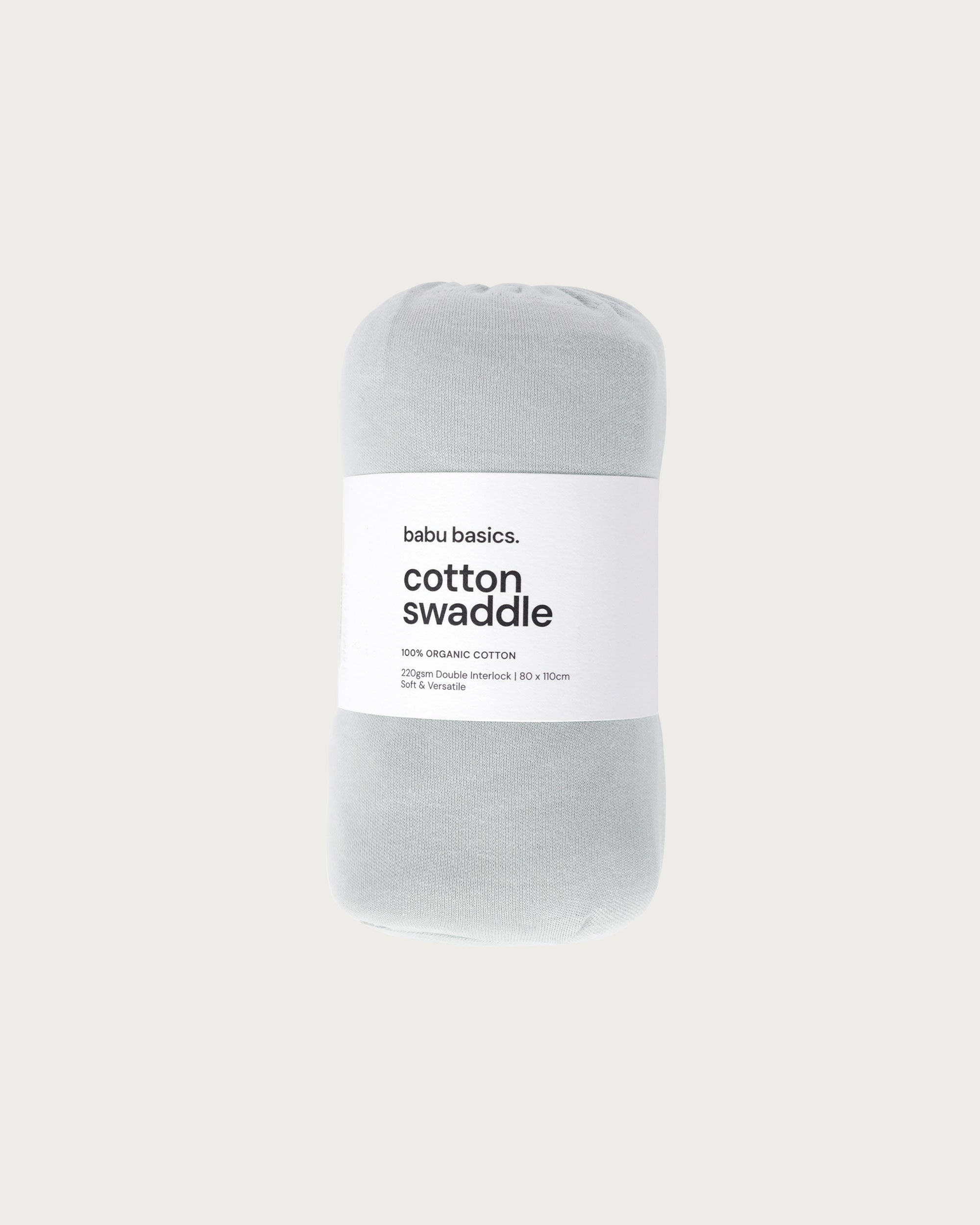 Organic Cotton Swaddle Wrap - Sky Contrast