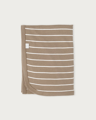 Babu Merino Swaddle Wrap - Walnut Stripe - view 2