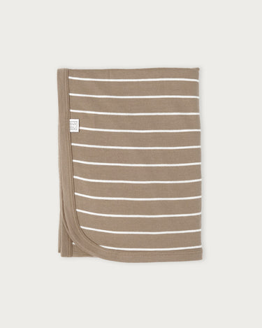 Merino Swaddle Wrap - Walnut Stripe