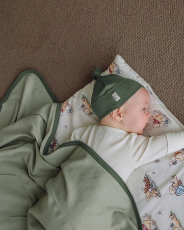 Cotton Swaddle Wrap - Sage Contrast