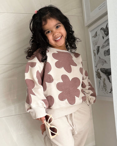 Sweatshirt - Mocha Floral