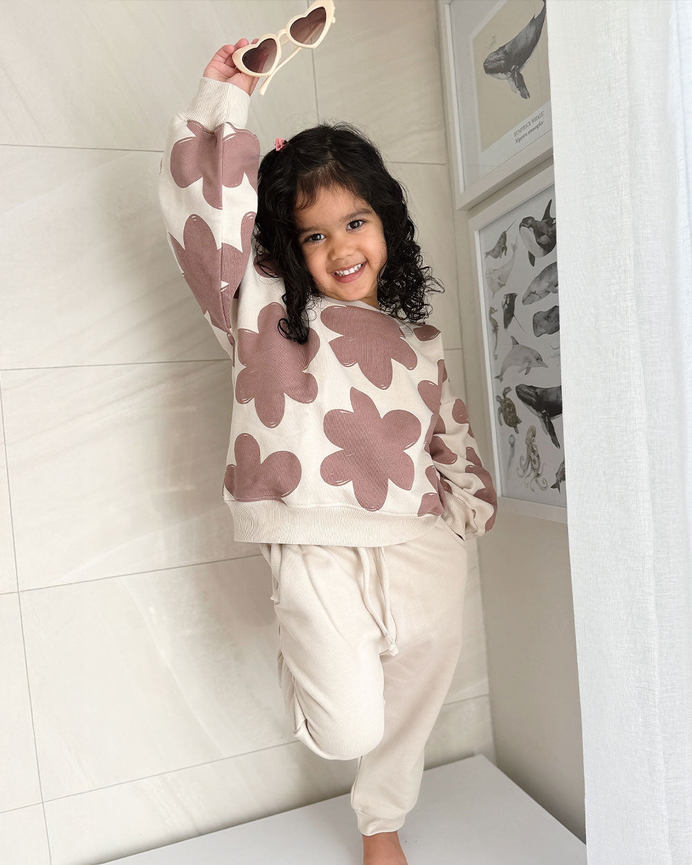 Sweatshirt - Mocha Floral