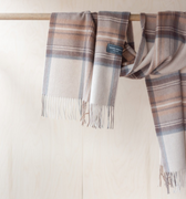 Lambswool Oversized Scarf | Stewart Natural Dress - Merino & Me