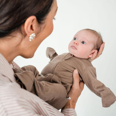 Merino Footless Onesie | Walnut
