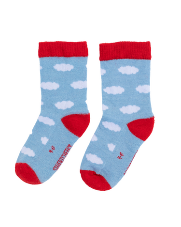 Thick Merino Gumboot Socks | Light Blue Clouds - Merino & Me