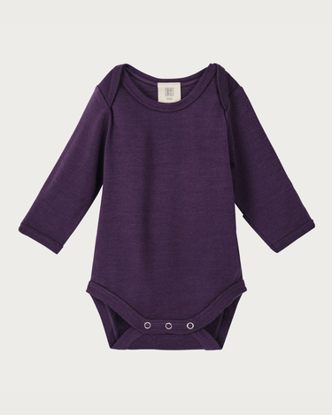Merino Long Sleeve Bodysuit | Plum