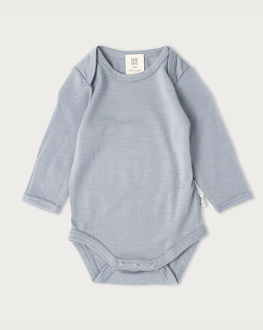 Merino Long Sleeve Bodysuit - Periwinkle