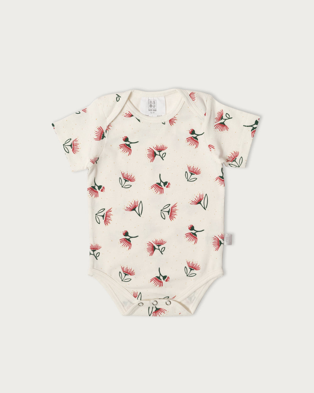 Organic Cotton Short Sleeve Bodysuit NZ Forest