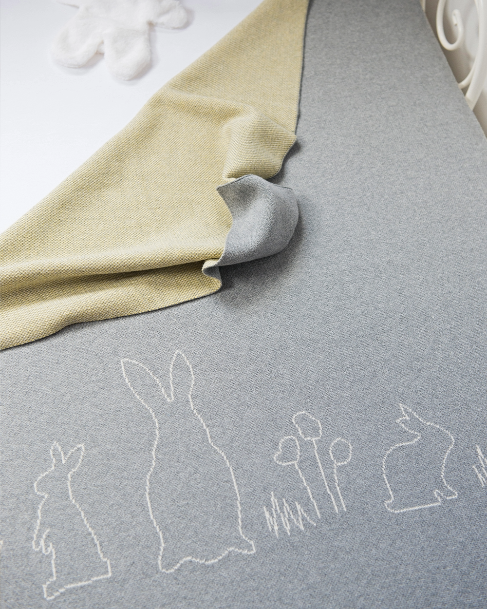 Cotton Blanket Bunny Reversible