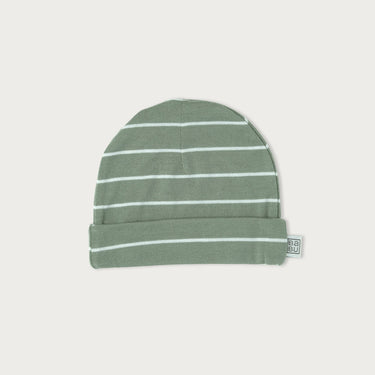 Merino Beanie - Sage Stripe