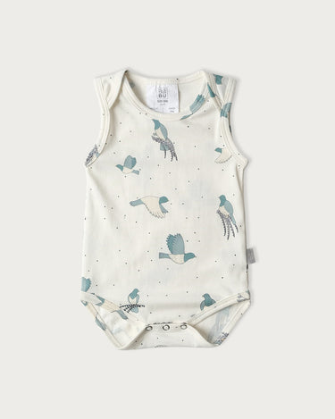 Cotton Singlet Bodysuit - Kereru